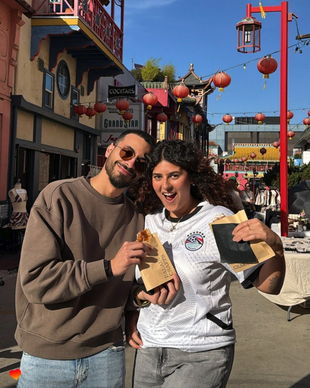 Baladi Crafts community customers at an outdoor market